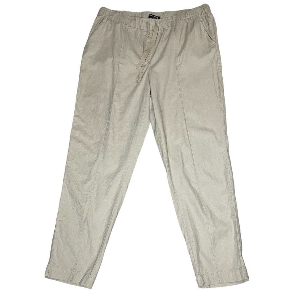 Kenneth Cole Pull-On Drawstring Linen Pants - Picture 2 of 7